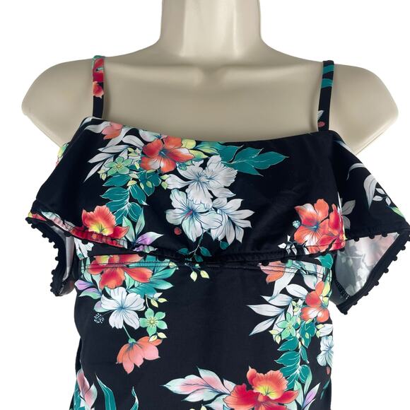 Tommy Bahama Floral Springs Flounce Tankini Top Swim Size XS - Picture 5 of 10